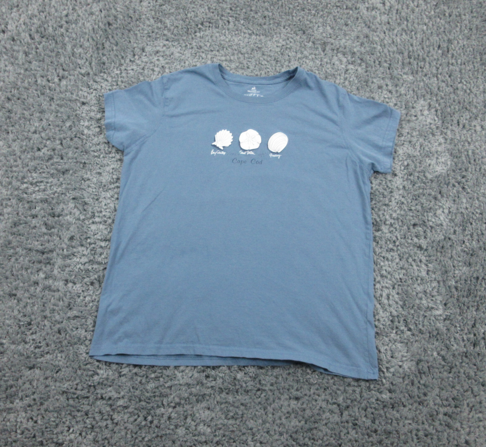 Cape Cod Shirt Womens XL Blue Relaxed Fit  Sea Shell Pullover Tee